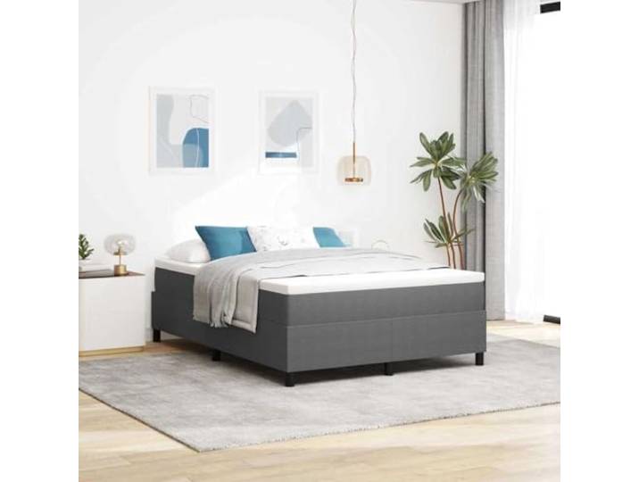 YUTAASU Boxspringbett Hellgrau Weiß 140x200 cm Cord Mit Taschenfederkernmatratze, Holzwerkstoffrahmen, mittelfest, inklusive Lattenrost