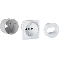 Hager VZ00HD Ausbaupaket, volta, hybrid, Steckdose Schuko mit Euroadapter