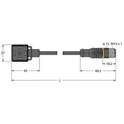 Turck Ventilsteckverbinder VAS04K81E5RSC5T/TXL