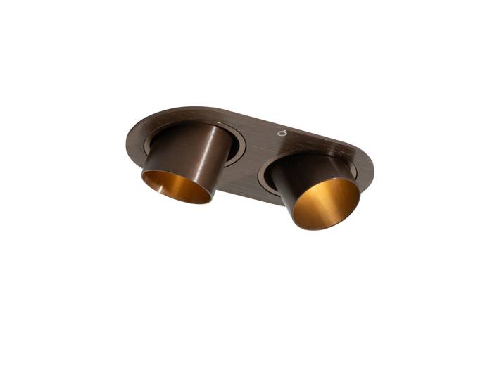 Spot encastré arrondi bronze foncé GU10 35 mm inclinable 2