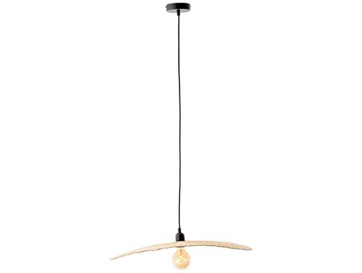 Brilliant Lampe, Jefter Pendelleuchte 1flg schwarz/natur, 1x A60, E27, 52W, Kabel kürzbar/in der Höhe einstellbar