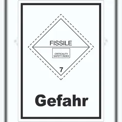 HB-Druck Aufkleber spaltbare Stoffe Achtung Gefahr A1 (594x841mm)