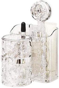 Snug & Styled Wall Mounted Toothbrush Holder With Vacuum Suction Bathroom Organizer Storage Rack Transparent transparent