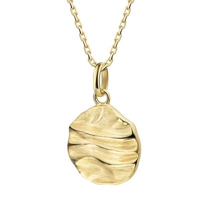 Kette mit Anhänger CELESTA, gelb, Halsketten, Damen, 42cm, Gold, L: 42, matt