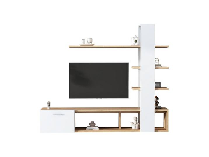 ANYSUN Wohnwand Wohnzimmer-Set Home Wohnzimmer-Wandschrank, TV-Schrank, (Set, TV Wohnwand Set), Softclose-Funktion