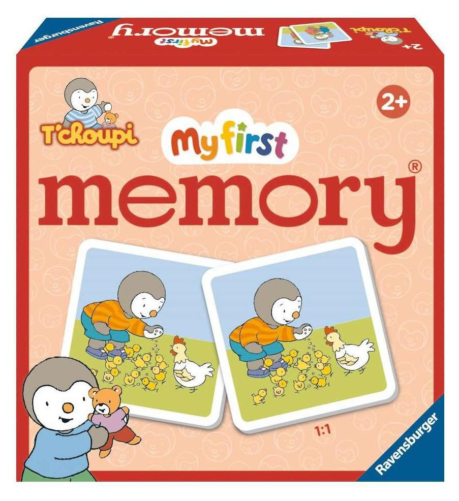 Ravensburger Mijn Eerste Memoryspel T'Choupi Kaartspel voor kinderen vanaf 2 jaar
