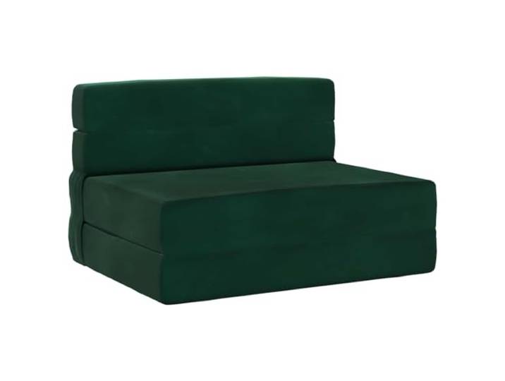 KKgypkn Schlafsofa Polyester Dunkelgrün 70 x 72 x 60 cm Manuelles Verstellungssystem, faltbares Design, abnehmbarer Bezug mit Reißverschluss, Klettverschluss