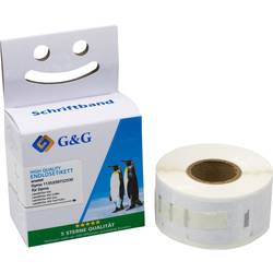 G&G Etiketten Rolle Kompatibel ersetzt DYMO 11353, S0722530 25 x 13 mm Papier Weiß 1000 St. Permanent haftend Universal-Etiketten 15562