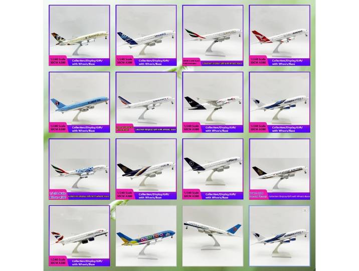 Diecas 1/240 échelle modèle avions 30CM avion décoration modèle d'avion A380 Airways série a380 résine pour la décoration intérieure Collection
