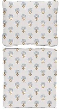 Replacement Seat and Back Cushion Set with Zipper - 25x47.5 - Box Edge, Montrose Cornflower - Ballard Designs