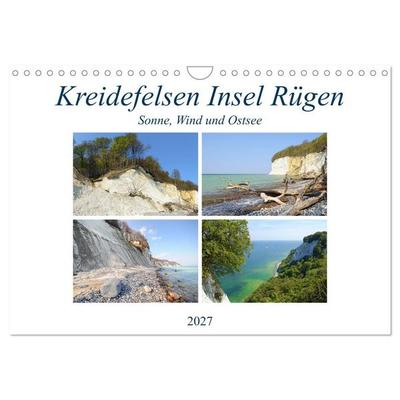 Kreidefelsen Insel Rügen - Sonne, Wind und Ostsee (Wandkalender 2027 DIN A4 quer), CALVENDO Monatskalender