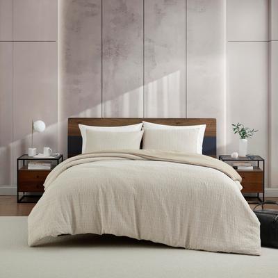 Kenneth Cole Stitched Gauze Beige Comforter Set