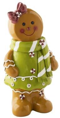 Evergreen Indoor/Outdoor Lighted Gingerbread Girl Shorty Statue