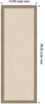 Amanti Art Neutral Weave Canvas Magnetic Board, Florence Framed Memo Board