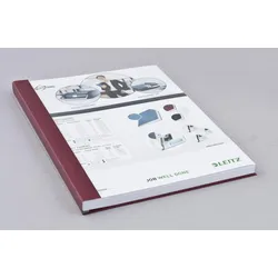LEITZ Buchbindemappen bordeaux für 106-140 Blatt DIN A4