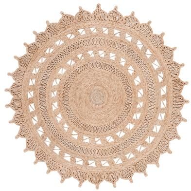 SAFAVIEH Natural Fiber Agneta French Country Round Jute Rug