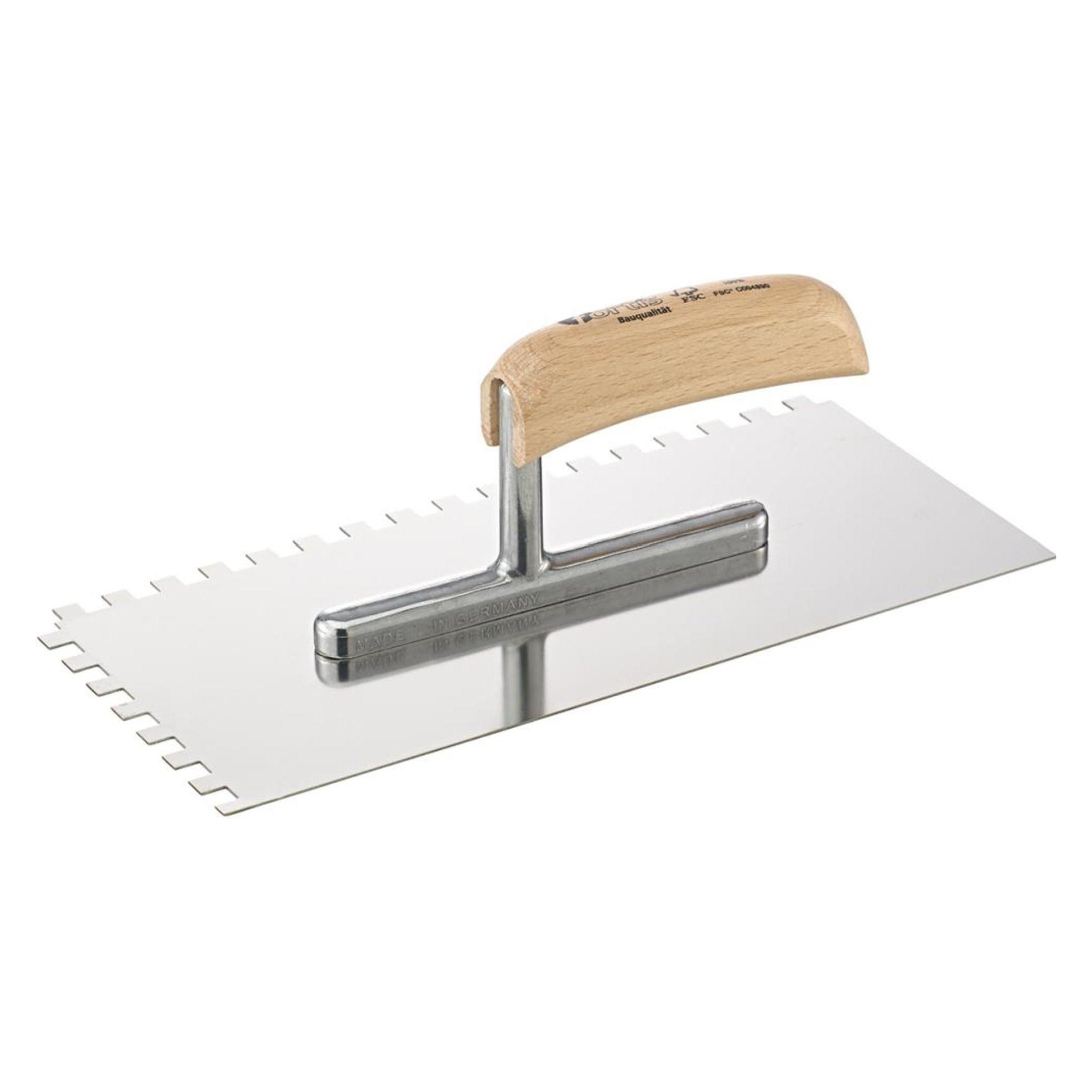 Magni Glättekelle 280x130mm gezahnt 8x8mm rostfrei FORTIS Bau (28 cm) (4063726006578)