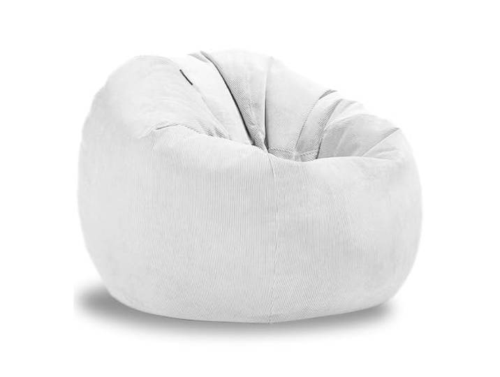 KUNYOS Sitzsackbezug aus Baumwolle, for Eckspielzimmer, Pouf, Sitzsack(28-White,D100-3.3ft-Cover)