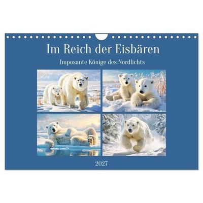 Im Reich der Eisbären. Imposante Könige des Nordlichts (Wandkalender 2027 DIN A4 quer), CALVENDO Monatskalender