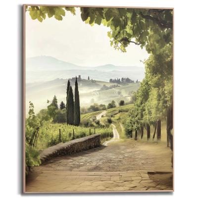 Poster REINDERS "Toskana Vibes", grün (farbe bild(er): grün), B:40cm H:50cm T:1,6cm, Bilder, Poster, Wohnzimmer - Weingärten - Grün - MDF - Landschaften - 40x50 cm