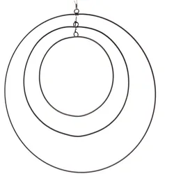MARELIDA Dekoringe Metallringe mit Aufhängeösen DIY Basteln 30/20/15cm schwarz