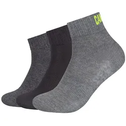 3er Pack Camp David Action-Mesh Baumwolle Quarter Socken Herren 2100 - yellow 43-46