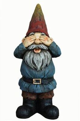 Santas Workshop Inc "18.5"" Resin See No Evil Gnome"