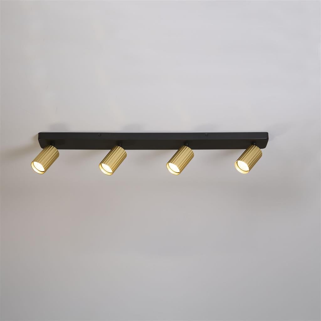 Lyora Spot Anna 4-lichts plafondlamp goud/messing