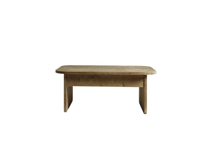 Table basse relevable en sapin marron