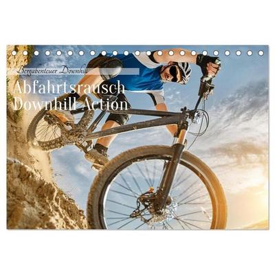 Abfahrtsrausch Downhill Aktion (Tischkalender 2026 DIN A5 quer), CALVENDO Monatskalender