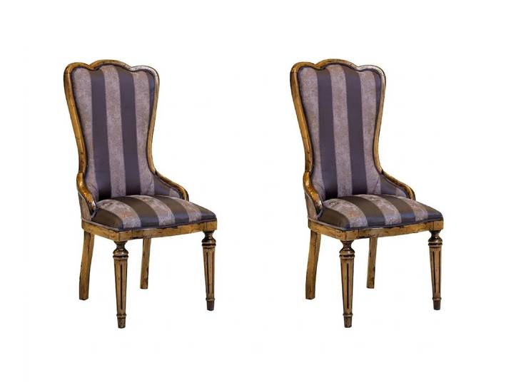 JVmoebel Esszimmerstuhl Elegante Essstuehle Modern Klassisch Gold Weiss Komfort Stabil Design, Made in Europa