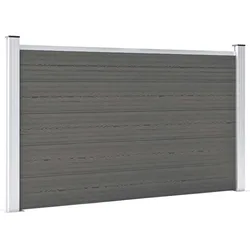 vidaXL Gartenzaun WPC 180×105 cm Grau