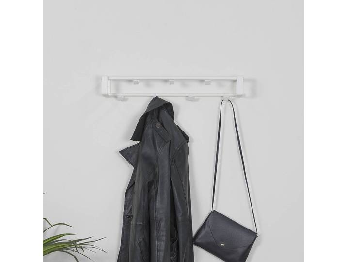 Porte-manteaux mural Rex Typ A 60 x 10 x 12cm Blanc/Blanc