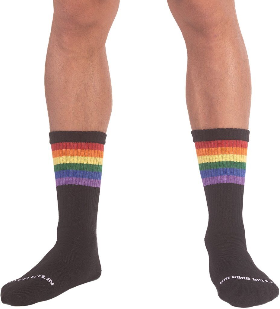 Barcode Berlin Chaussettes noires PRIDE GYM Rainbow