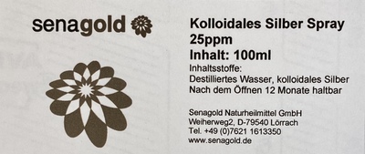 Senagold Naturheilmittel GmbH KOLLOIDALES SILBER 25 ppm Spray 100 ml 16364075