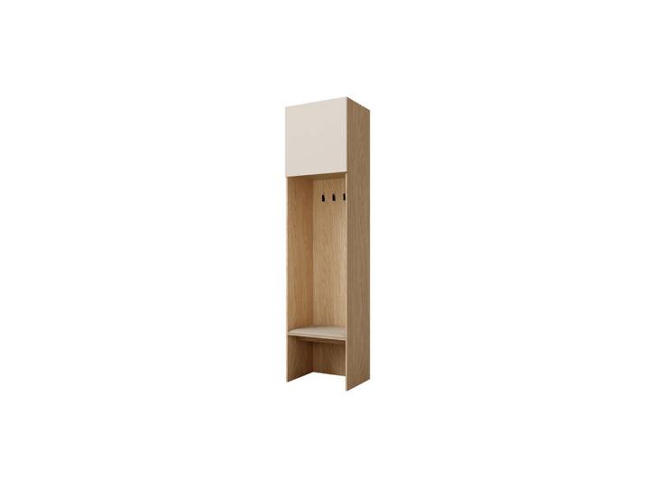 Deine Möbel 24 Garderobe SUN 58/45/237 cm in Frühlingseiche/Macadamia, Eichefarben, 58x237x45 cm, Garderobe, Garderoben-Sets & Garderoben-Serien, Garderoben-Sets
