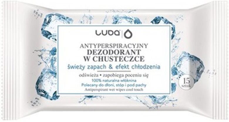 Luba Antiperspirant Wipes Fresh Scent and Cooling Effect lingettes déodorantes humides 15 pcs