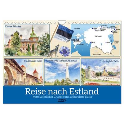 Reise nach Estland (Wandkalender 2027 DIN A4 quer), CALVENDO Monatskalender