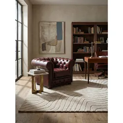 Wollteppich abstrakt Beige 160 x 230 cm - LEVEN   Kadima Design