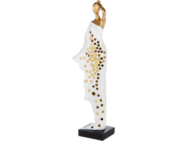 Skulptur GILDE Skulptur Frau Miraelle weiß H. 53 cm , weiß, B:16cm H:53cm T:10cm, Kunstharz, Dekofiguren, Skulptur, Anmutig modern Dekorhighlight Wohnraumdeko Skulpturenfigur