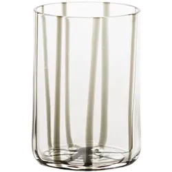 Zafferano Set aus 6 mundgeblasenen, farbigen Glas-Tirache-Trinkgläsern, Grau, elegant und raffiniert für den täglichen Gebrauch und besondere Anlässe