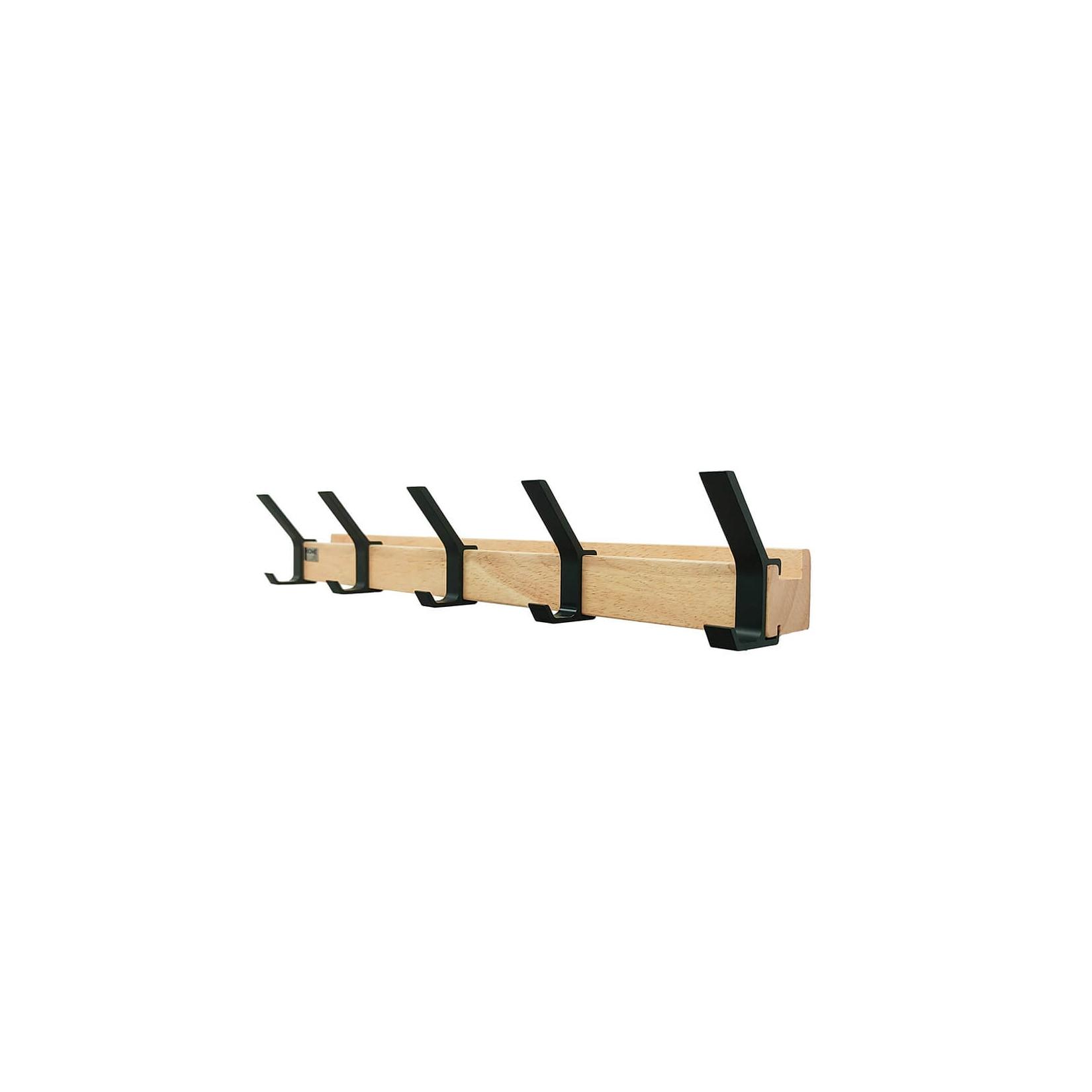HOME DELUXE Garderobenleiste inkl. Haken, Magnete und Bilderregal STRIPE - 8 x Haken