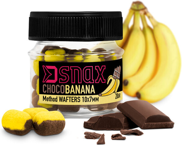 Delphin Appât D SNAX WAFT 10x7mm/20g Choco-banane Gold, Black, Gray, Beige Choco-banane