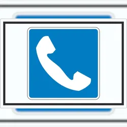 HB-Druck Fernsprechstelle Telefon Symbol Aufkleber A5 (148x210mm)