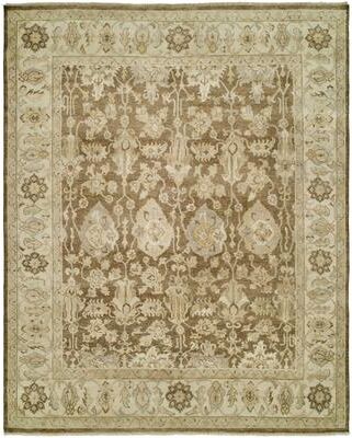 KALATY Traditional Brown Hand-Knotted Wool Area Rug