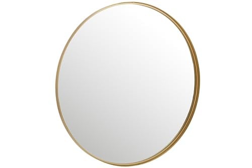 J-Line Ronde spiegel met hoge rand in goud, Ø 110 cm