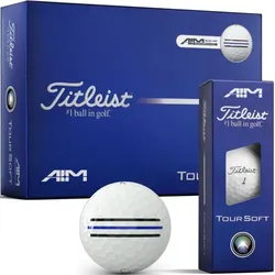 Titleist Tour Soft 26 Golfball 12er Packung AIM Blue weiss