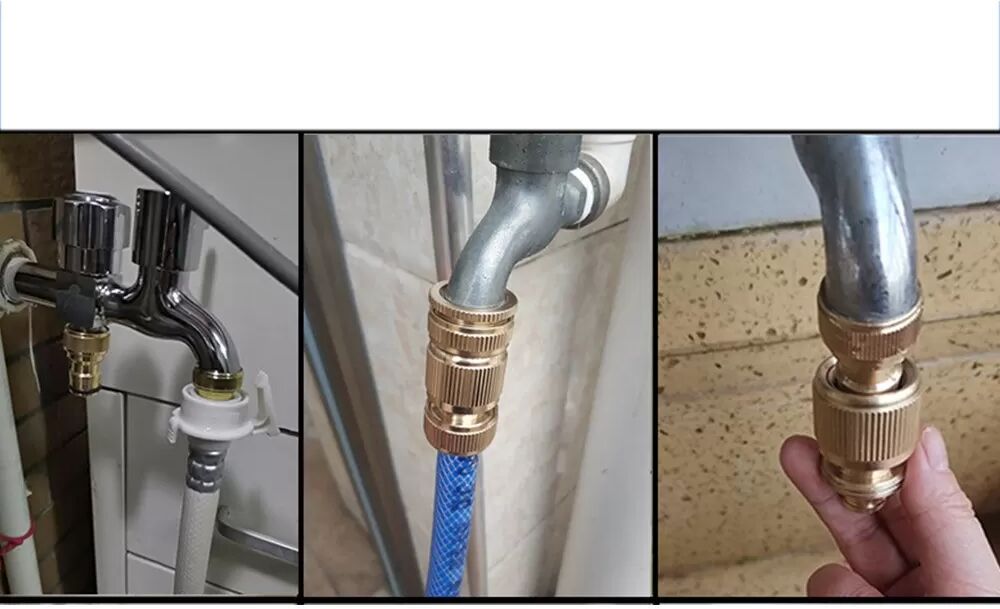 INF Adaptateur de Robinet en Laiton 5 Points pour Raccordement d'Eau