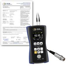 PCE Instruments Materialdickenmessgerät PCE-TG 300-NO5-ICA inkl. ISO-Zertifikat  1 … 600 mm Sensor 5 MHz ⌀10 mm USB