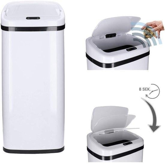WAN Automatische Prullenbak met Sensor - 30 Liter - Wit